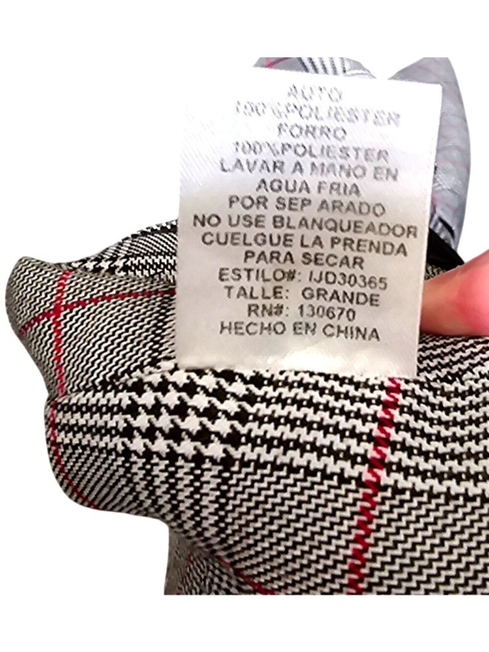 INA [i:na] Women's Plaid Sleeveless Blazer Vest With Zipper Accent Size L - Picture 9 of 13